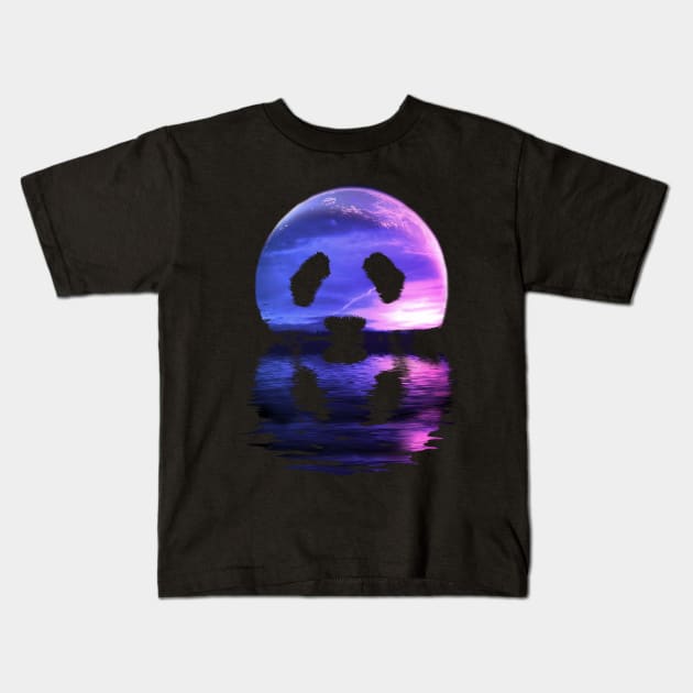 panda moon Kids T-Shirt by audi